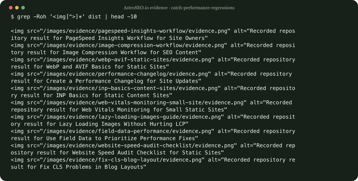 Recorded repository result for Catch Performance Regressions Before Publishing